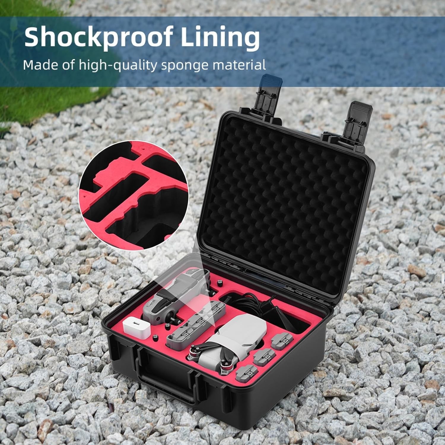 Mini 2 SE 4K Waterproof Hard Case Portable Travel Box For DJI Mavic Drone**