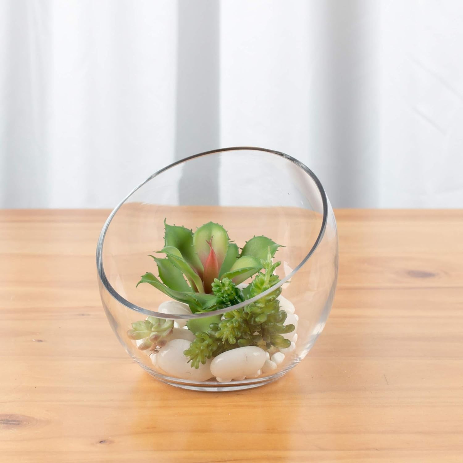 Stylish Slant Cut Glass Bowl – Perfect for Home Decor & Gift for All Occasions