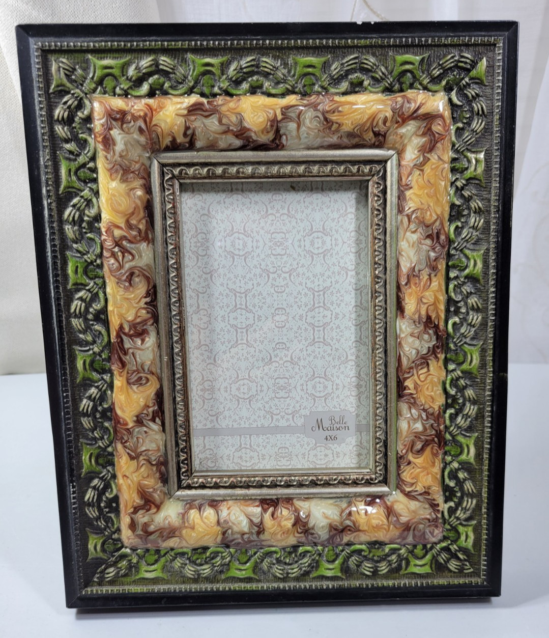 Belle Maison 4″x 6″ Enamel Bordered Picture Frame