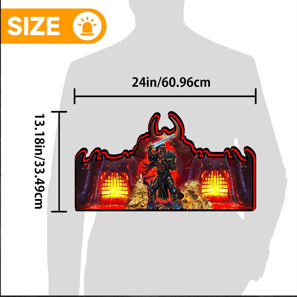 Black Knight Pinball Topper 3D Printed Led Lightbox Arcade Gaming Light Box