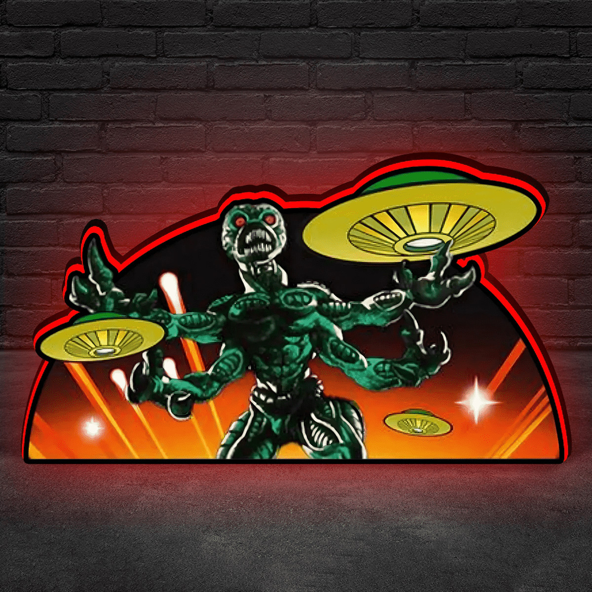 Attack From Mars 3D Printed Lightbox LED Pinball Topper Arcade Decor