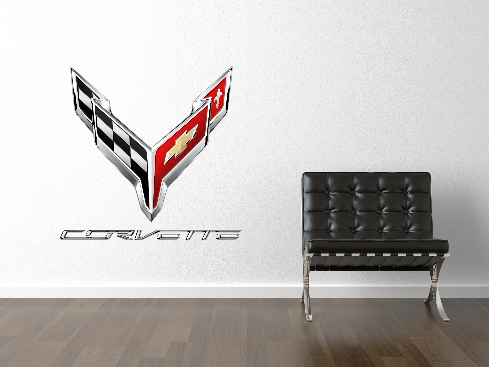 Chevrolet Chevy C8 Logo Wall Decal Sport Car Luxury Racing Vinyl Decor Sticker