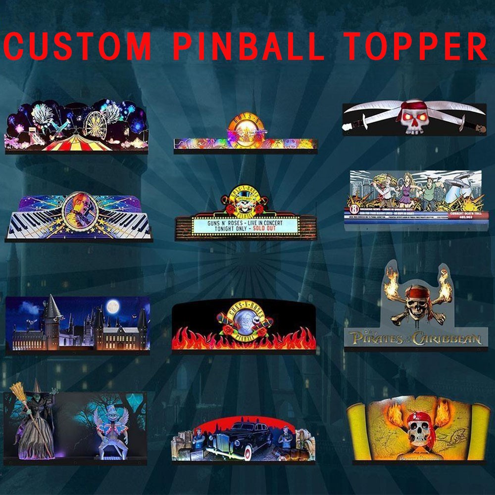 Custom Pinball Topper 3D Acrylic Led Topper for Pinball Machine