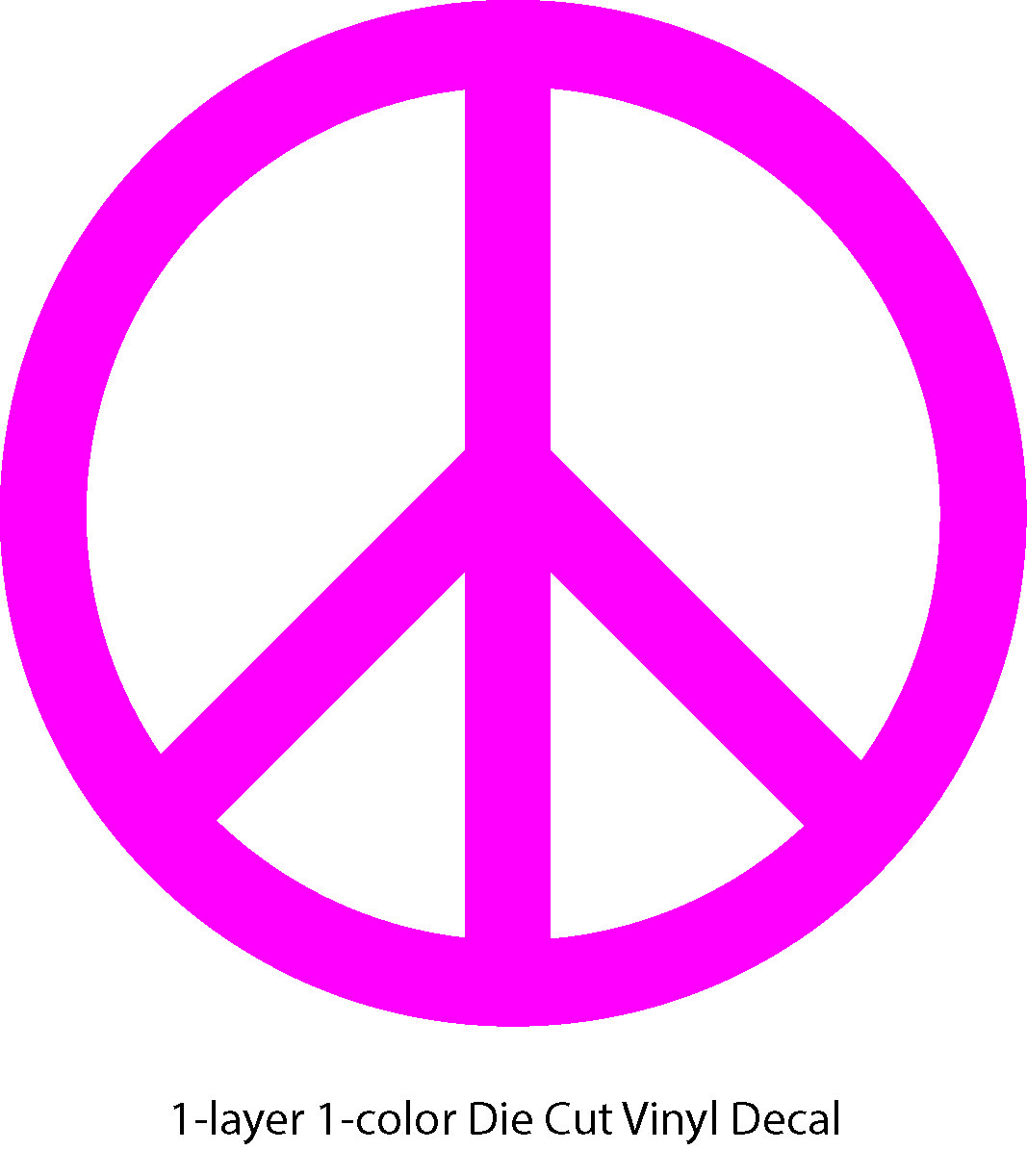 2″ – 24″ Peace Sign Die Cut Vinyl Decal Sticker – Made in USA Same Day Shipping