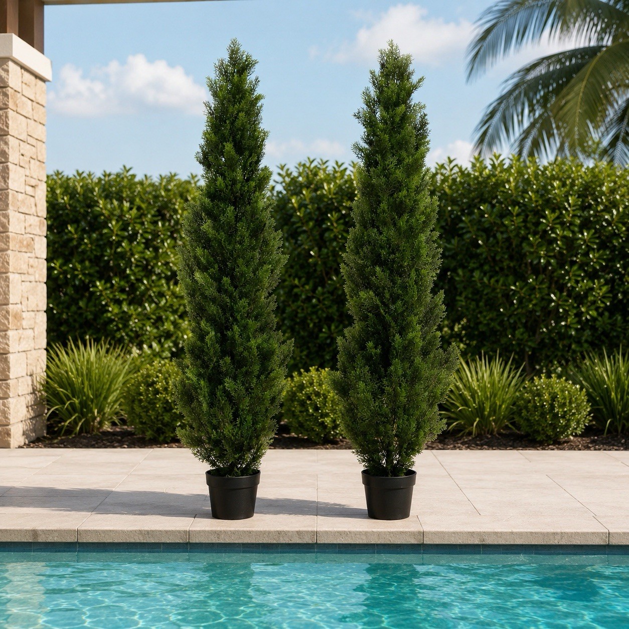 6′ Cedar Pine Artificial Topiary Tree Home Decor UV (Indoor/Outdoor) Retail $245