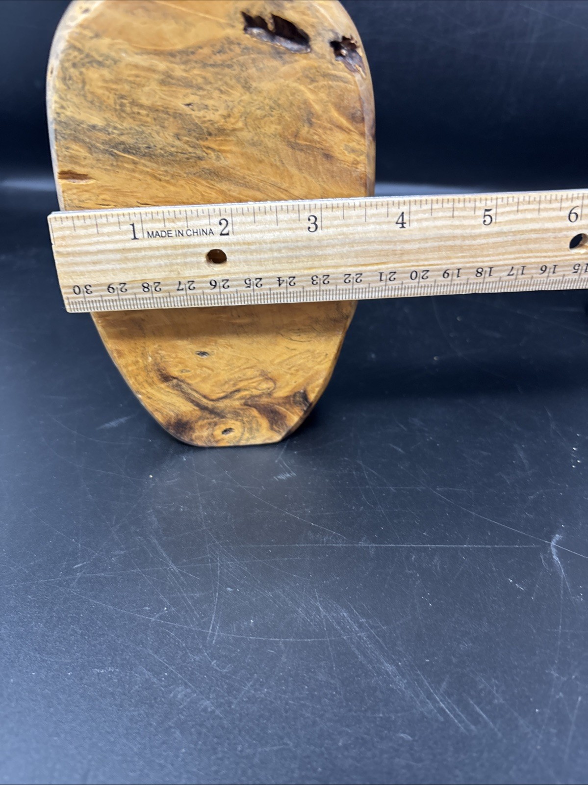 Wood Vase Wood Home Decor Unknown Wood Kind 6.75” Tall Signed
