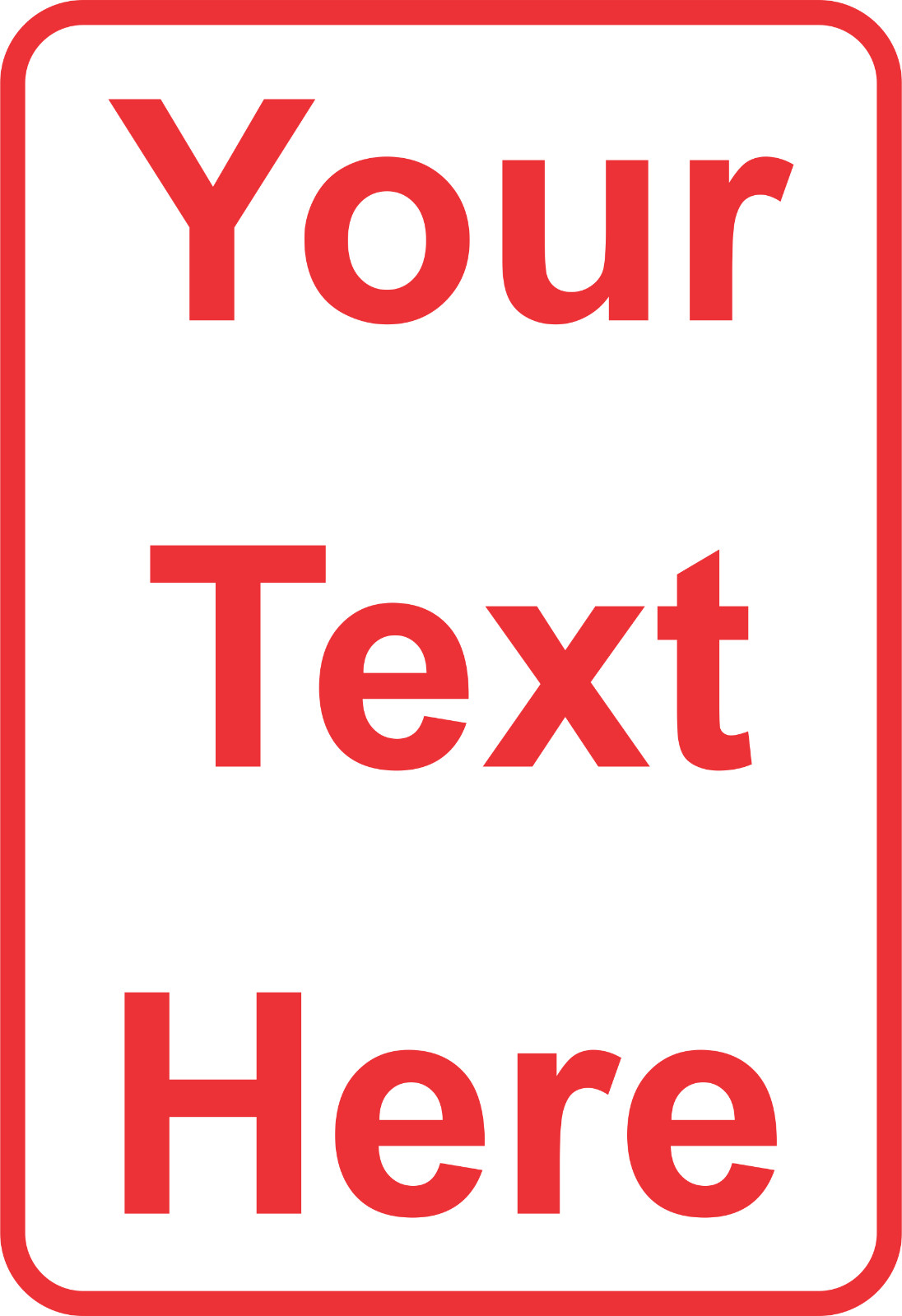 New Personalized Aluminum Metal Sign Customized With Custom Text 12″ x 8″ Size