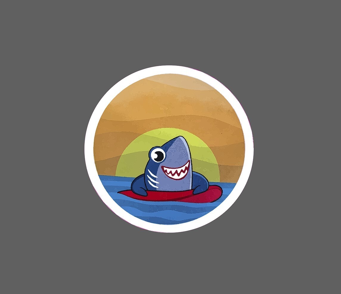 Shark Cartoon Sticker Ocean Waterproof NEW – Buy Any 4 For $1.75 EACH Storewide!