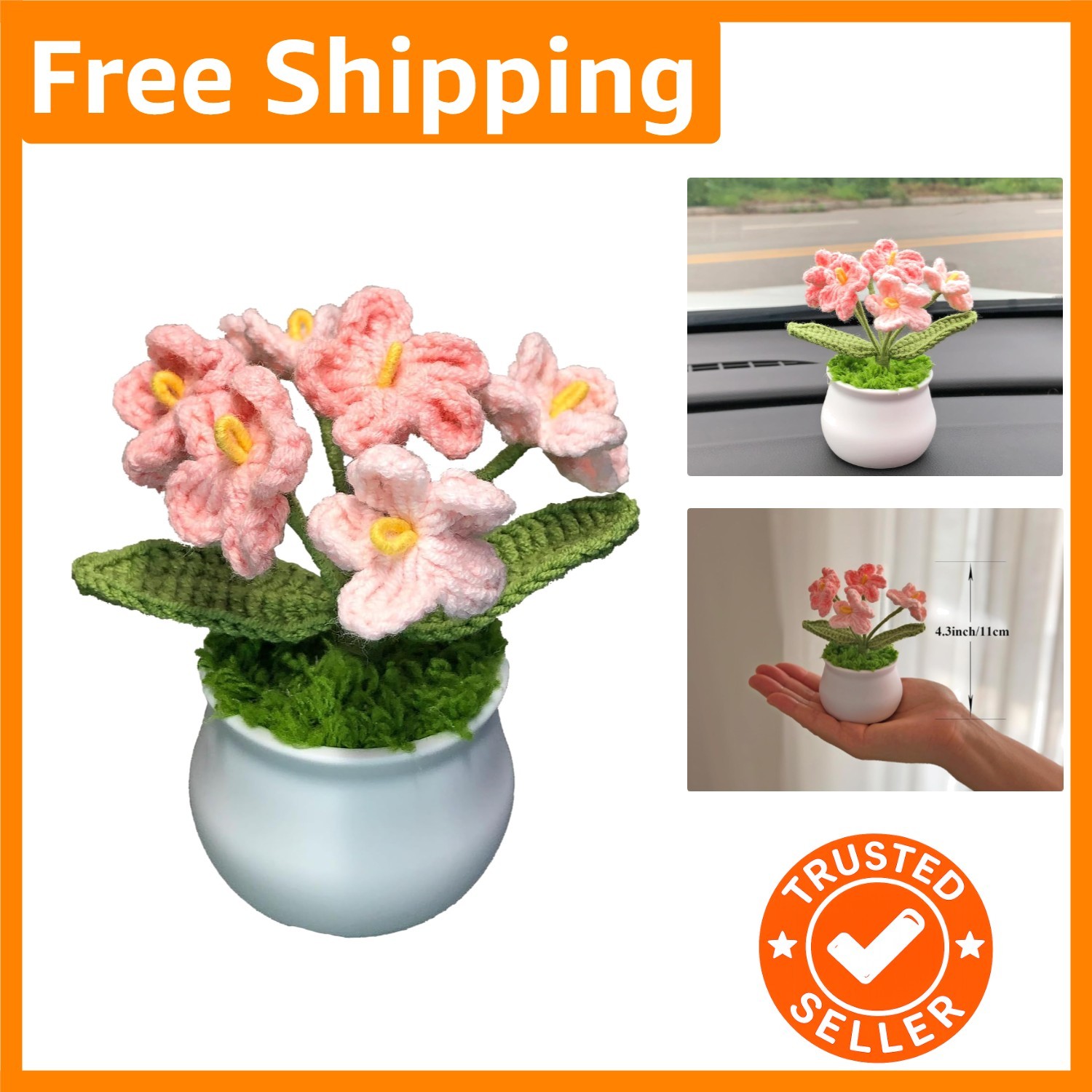 Charming Handcrafted Crochet Myosotis Flower – Thoughtful Gift for All Occasions