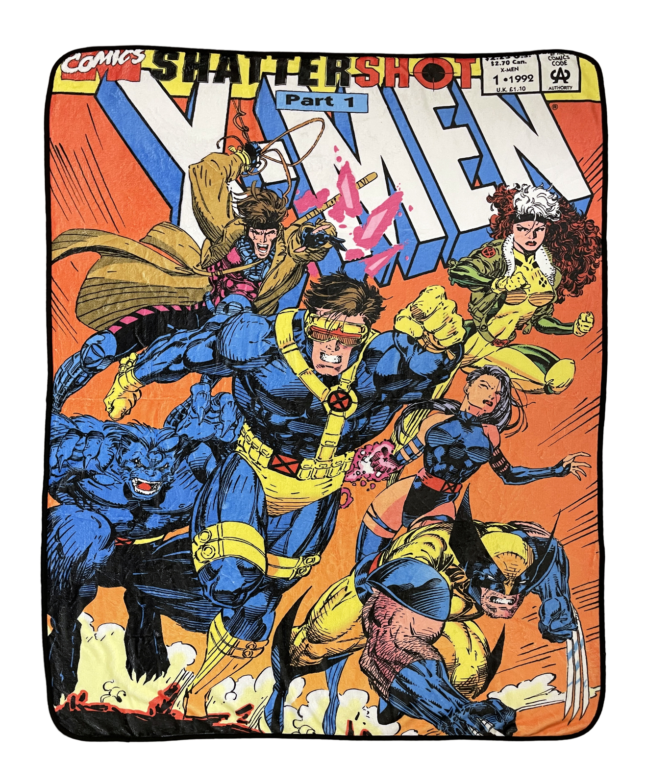 Marvel X-Men 90’S Shattershot Fleece Throw Blanket