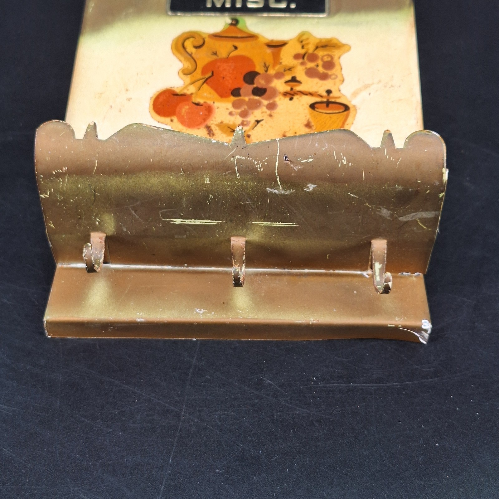 Vintage Wall Mount Key & Letter Holder Organizer 3-Tier Mail Sorter Fruit Decor