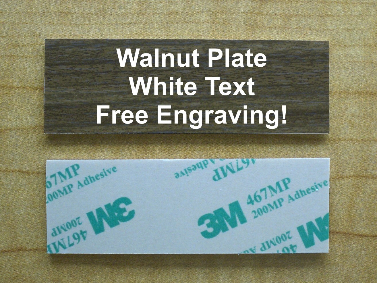 Custom Engraved 1×3 Plate w/ Adhesive | Personalized Office Wall Door Tag Badge