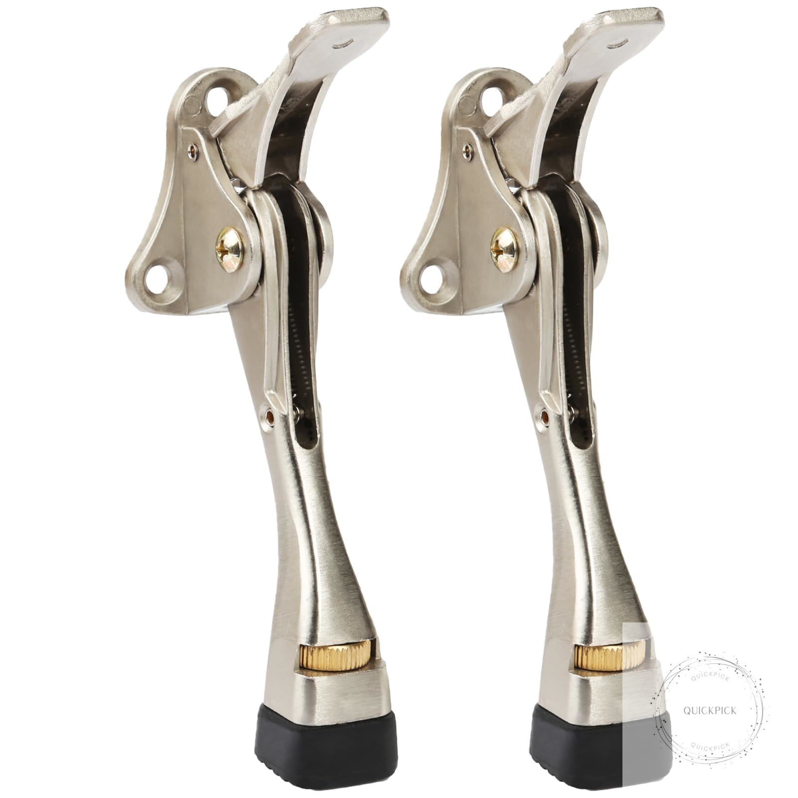 Kickdown Door Stopper 4 Inches – 2 Packs One Touch Adjustable Height Door Stop