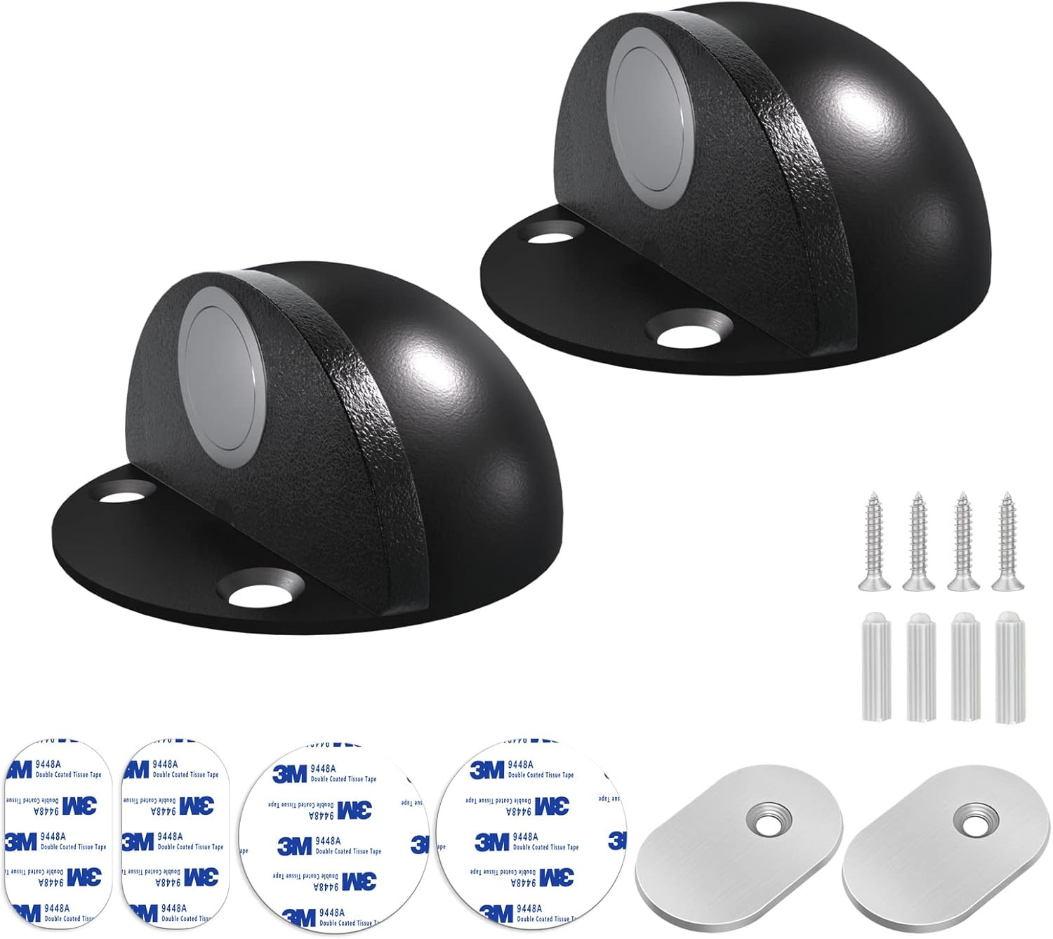 , Adhesive Door Stops Floor Mounted, No Drill Magnet Door Stop Wall Protector Do