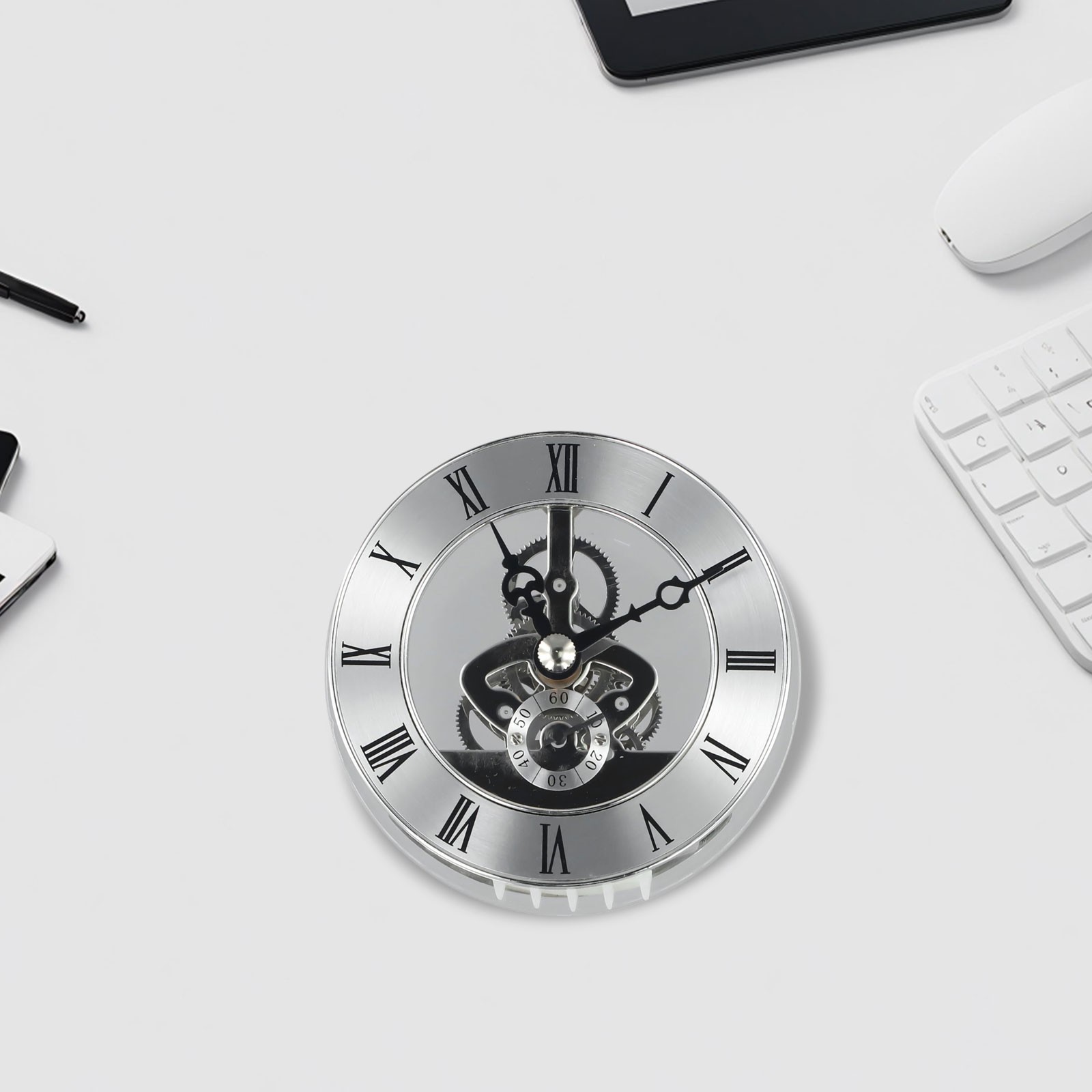 9) DIY Clock Repair Kit 86mm Roman Numeral Clock Insert Quartz Movement