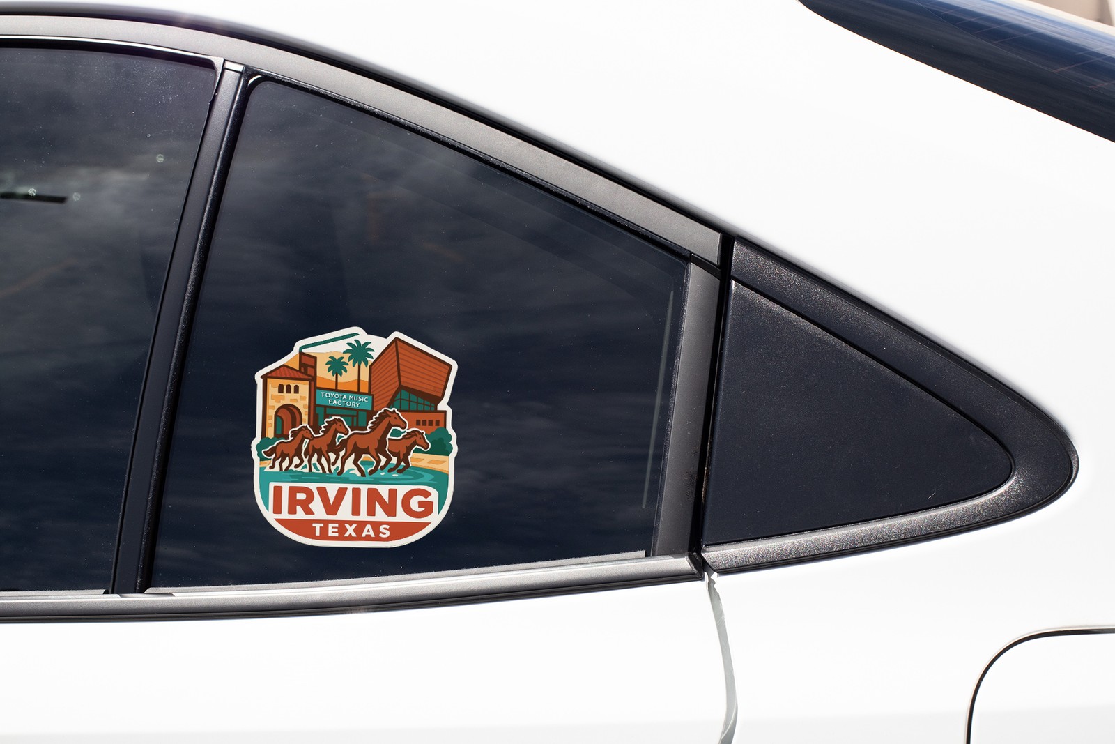 Irving Texas Sticker Decal Vinyl Die-Cut City Skyline Landmark Design