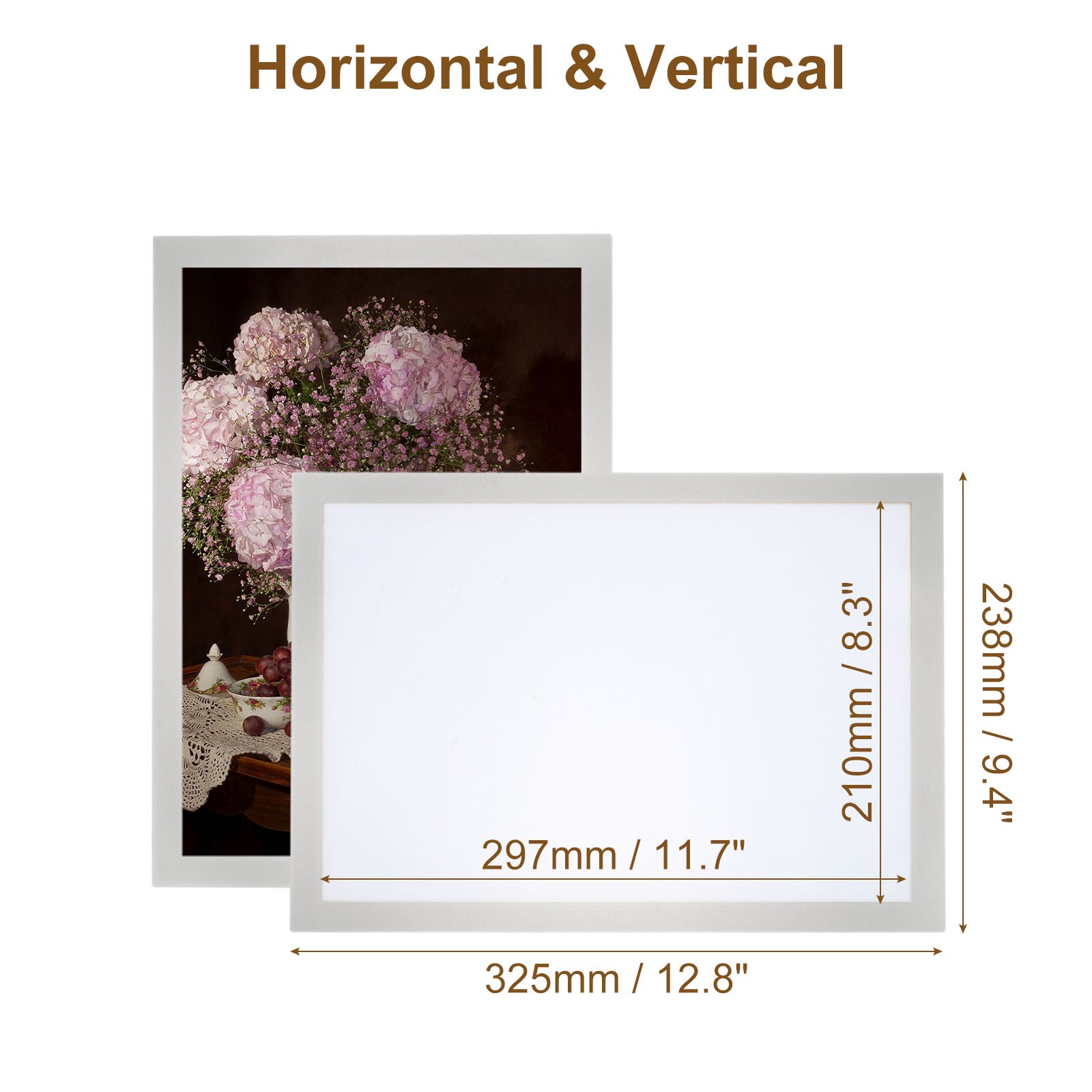 12pcs Magnetic Sign Holder Self Adhesive Reusable A4 Picture Frame Silver