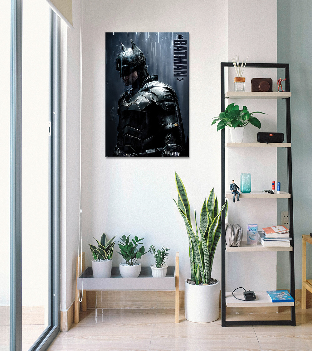 The Batman – Movie Poster (Profile Blue – Rainfall) (Size: 24″ x 36″)