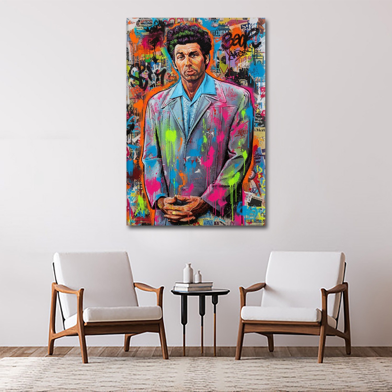 The Kramer Portrait – Graffiti Cosmo Original Canvas Art Seinfeld PRINT ONLY