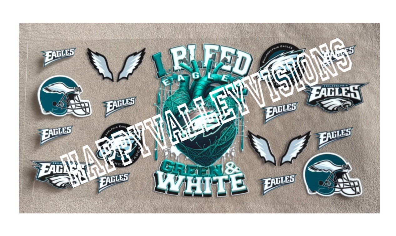 PHILADELPHIA Football Team DIY Transfer Sticker Cup Wrap DIY Glasses Bottles