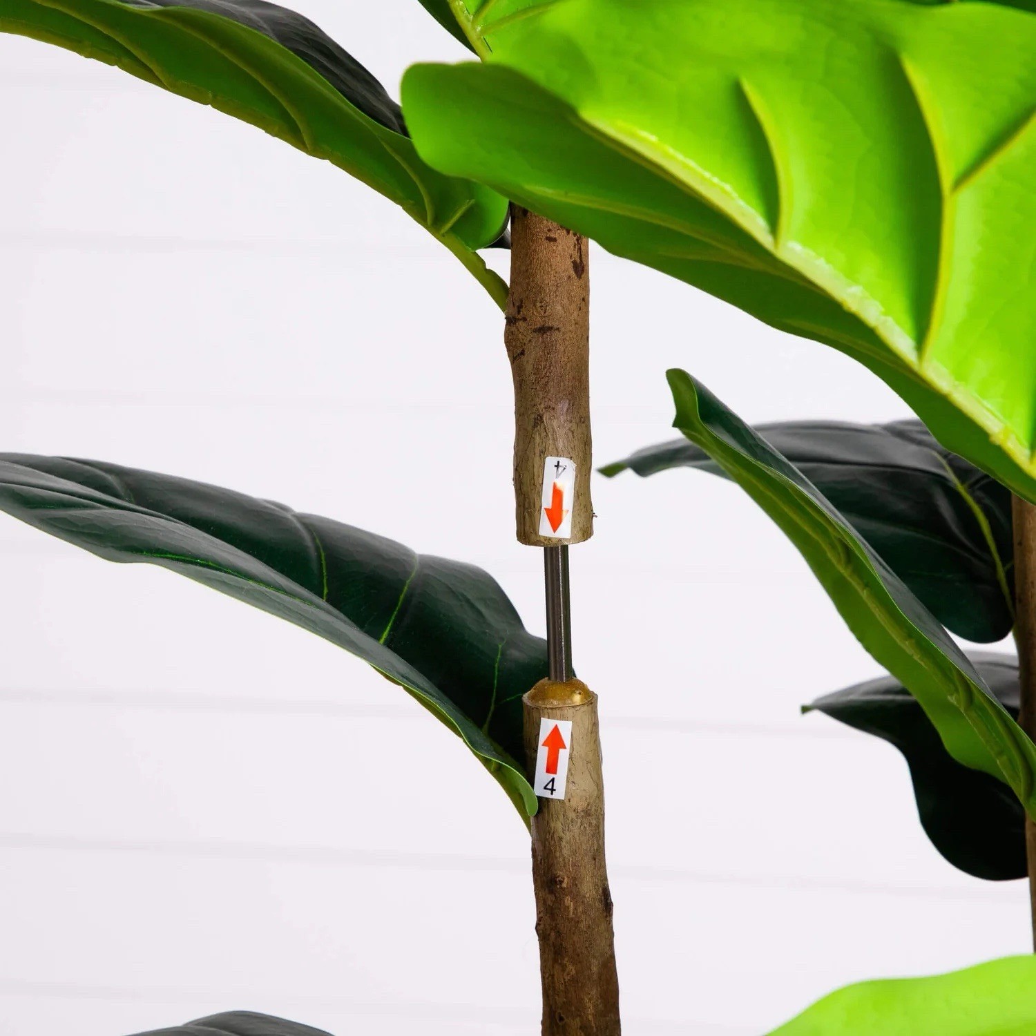8 Ft. Artificial Fiddle Leaf Tree in Decorative White Planter. Retail $299