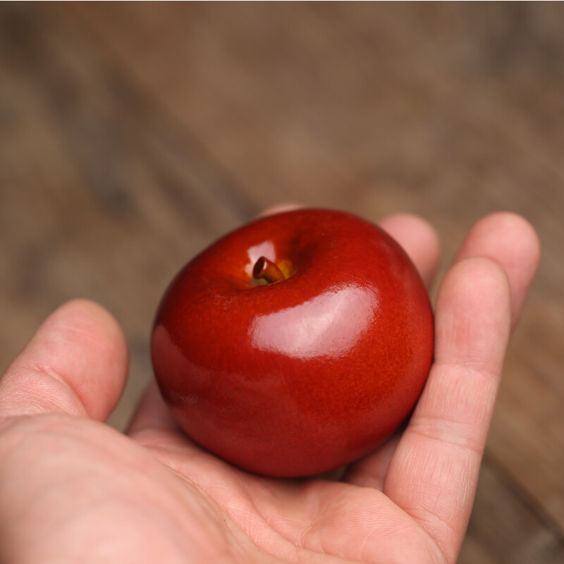 Color Change Tea Pet Apple Design Purple Clay Yixing Zisha Tea Play Small China