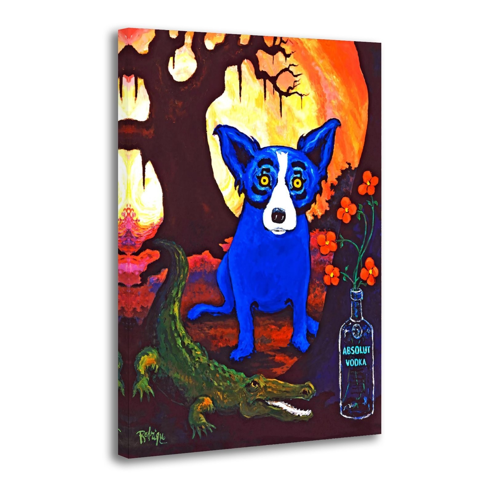 Blue Dog George Rodriguez Canvas Art Home Decor Poster