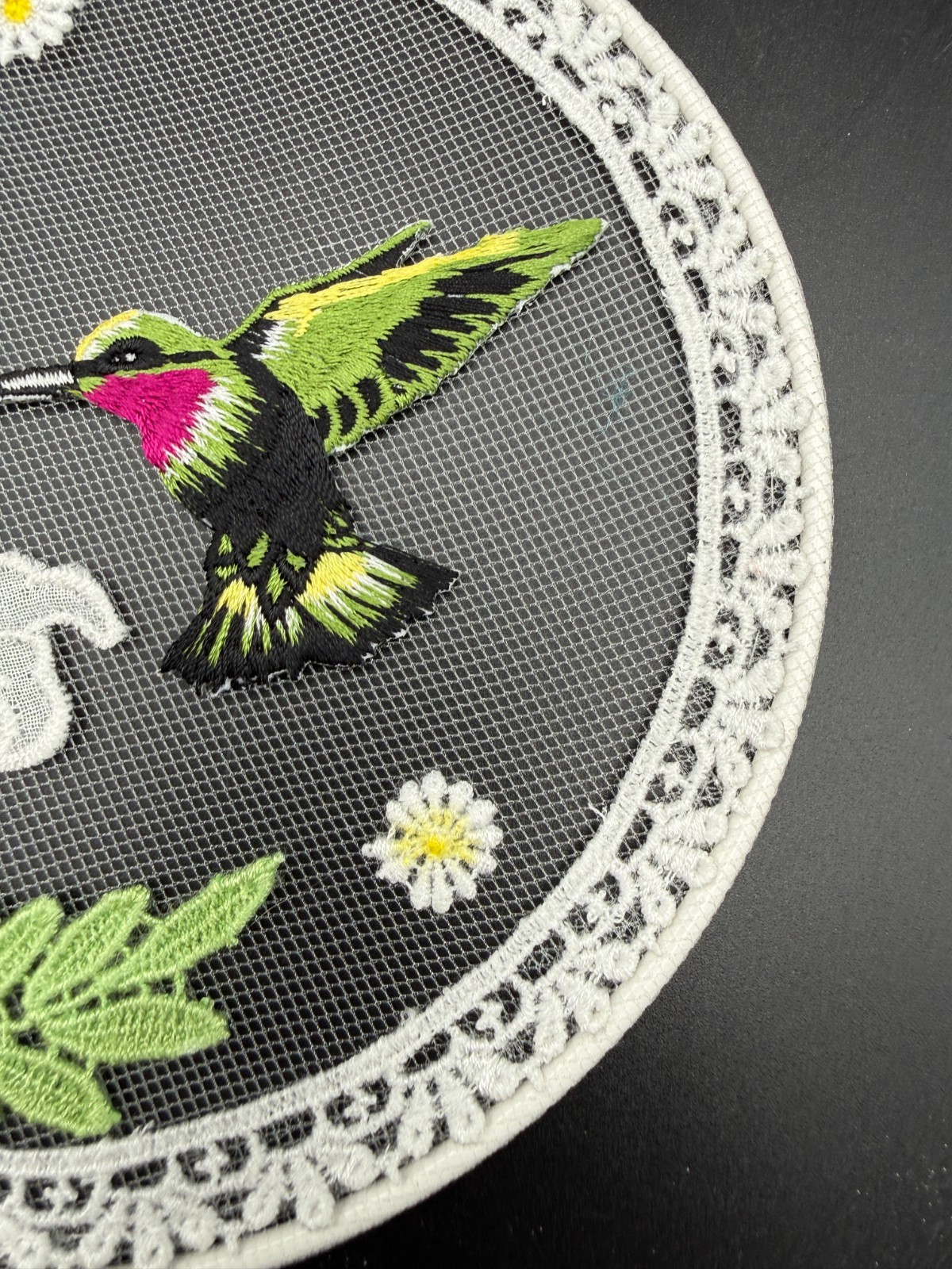Hummingbird Sun Catcher – Lace – 6 Inches round delicate design