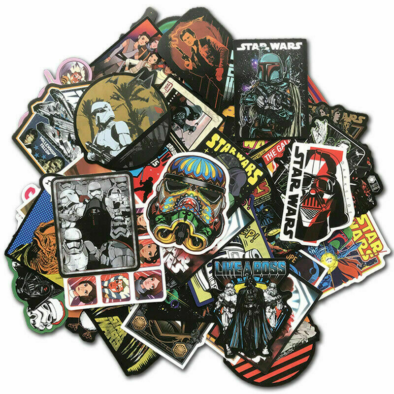 100Pcs Star Wars Vinyl Stickers Pack Bomb Car Laptop Skateboard Luggage Decals