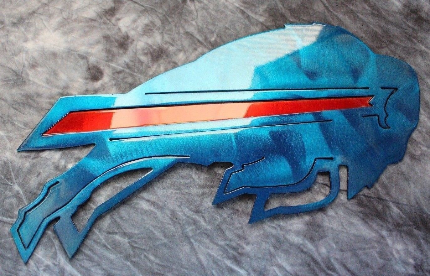 Buffalo Bills – Blue/Red – Metal Wall Art -42″ wide