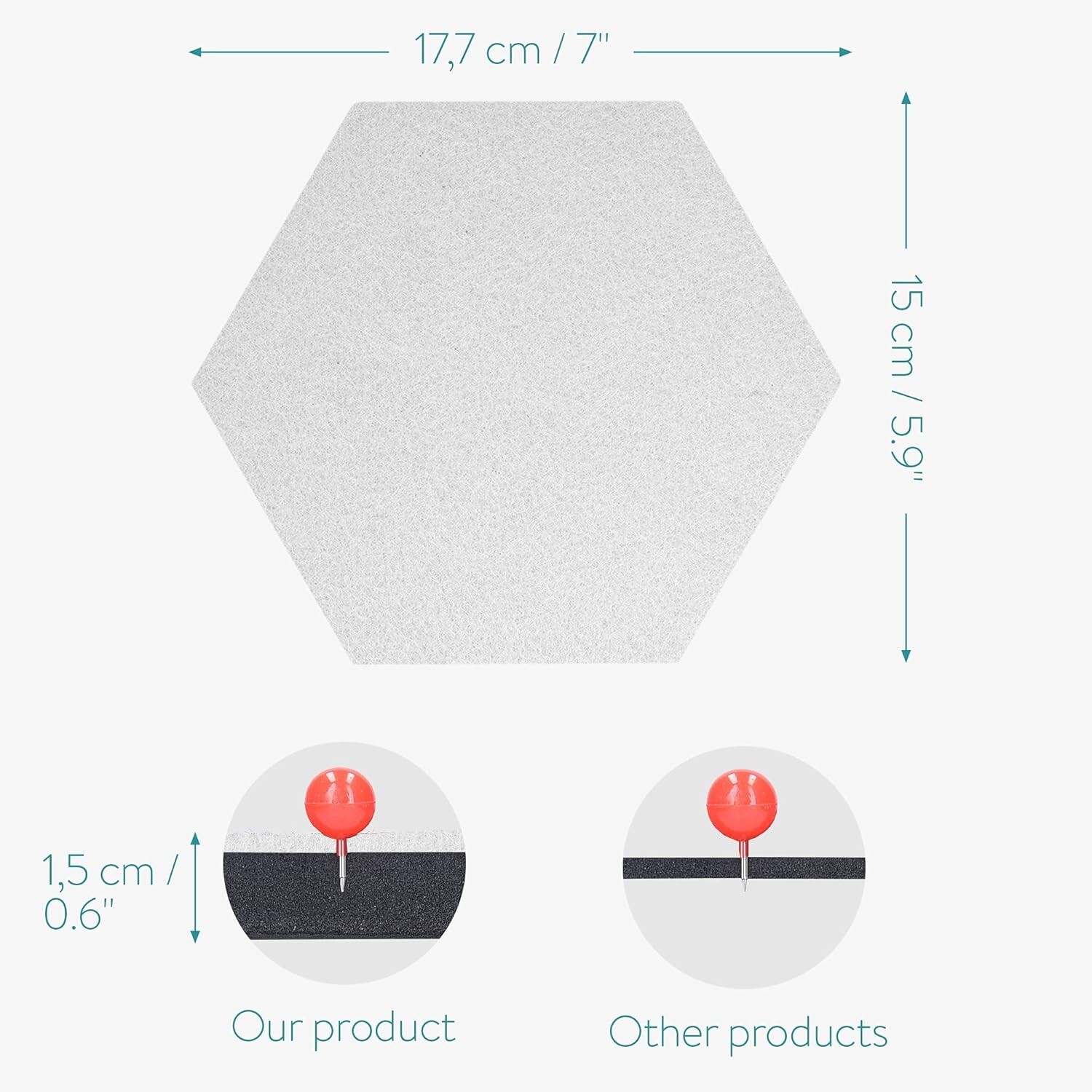 Creative Hexagon Felt Board Tiles for Home & Classroom – Easy Installation