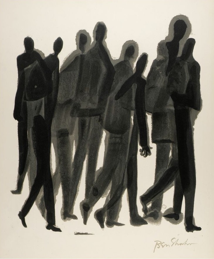 Ben Shahn Many Men – Rilke Portfolio Modernist Figures Print