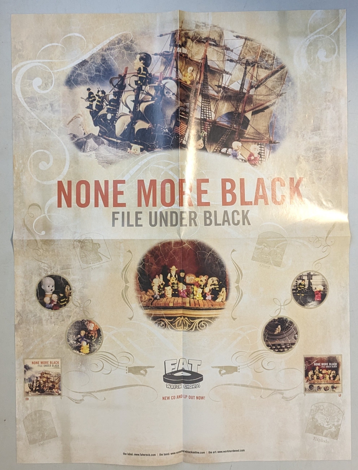 2003 None More Black File Under Black Fat Wreck Promo Poster 24 x 18