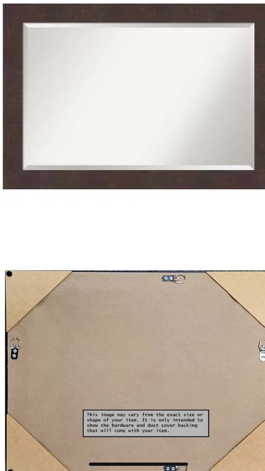 Amanti Art (Brand Rating: 4.5/5) Medium Rectangle Wildwood Brown Beveled Glass C