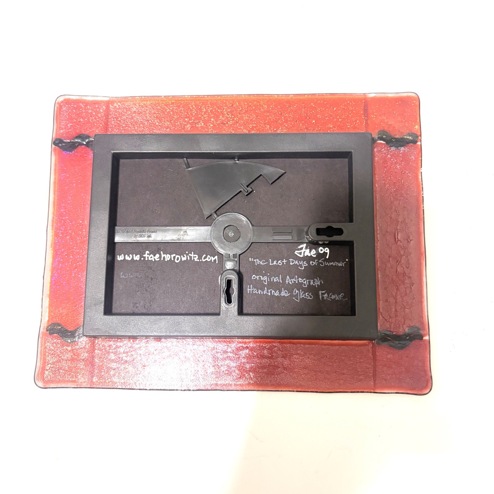 Fae Horowitz Signed Fused Resin Frame The Last Days of Summer Carnival Red 2009