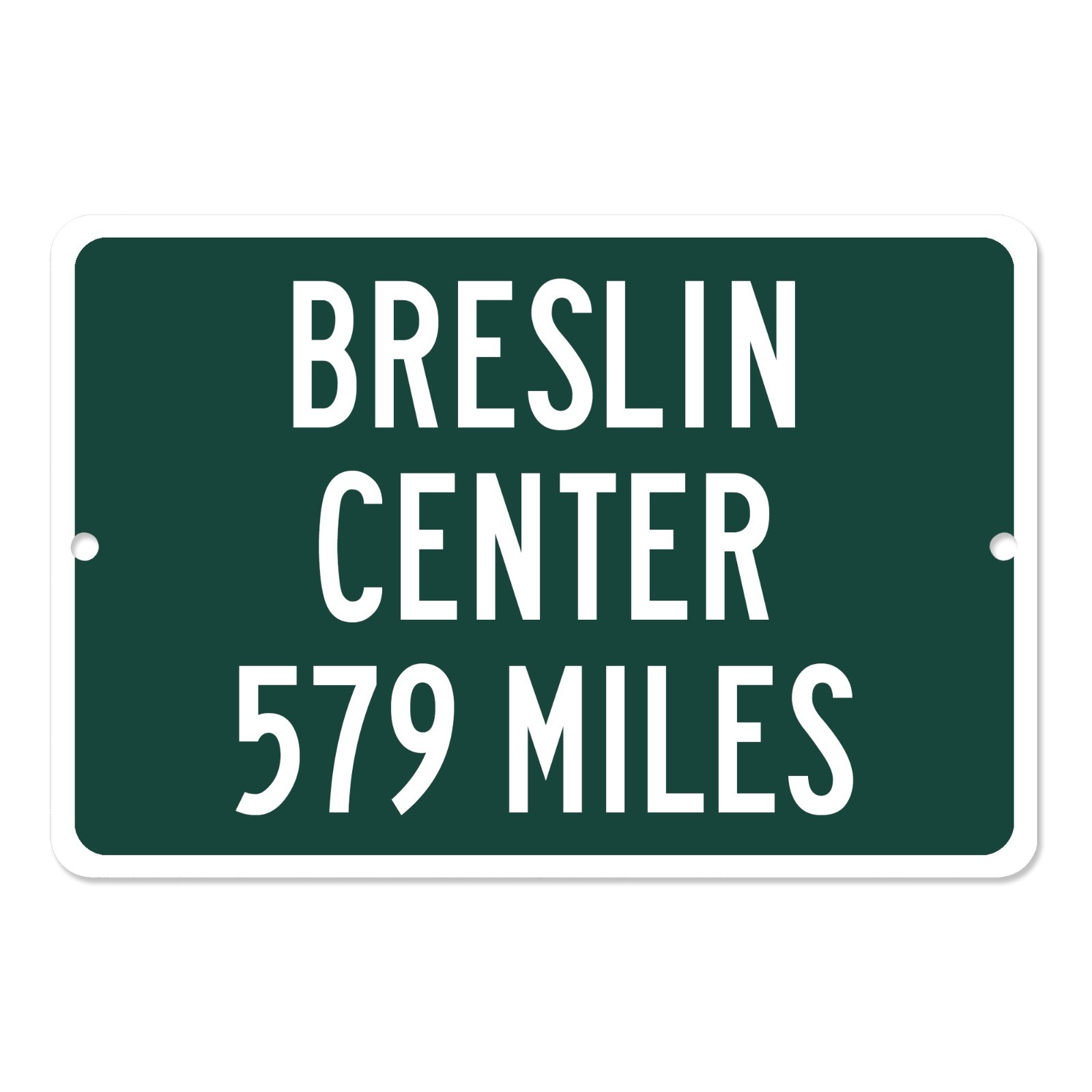 Breslin Center Custom Distance Sign Michigan State Spartans Basketball Fan Gift