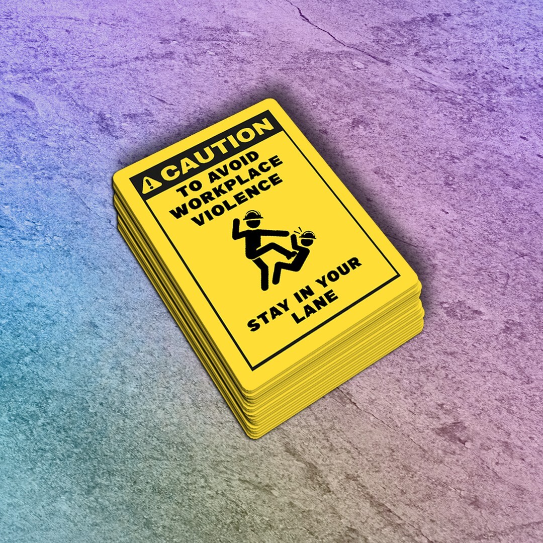 Funny ”Stay in Your Lane” Workplace Humor Vinyl Sticker