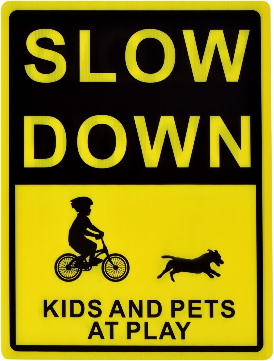 2 Pack Kids & Pets at Play Yard Signs 16×12 Metal Stakes Safety Double Sided