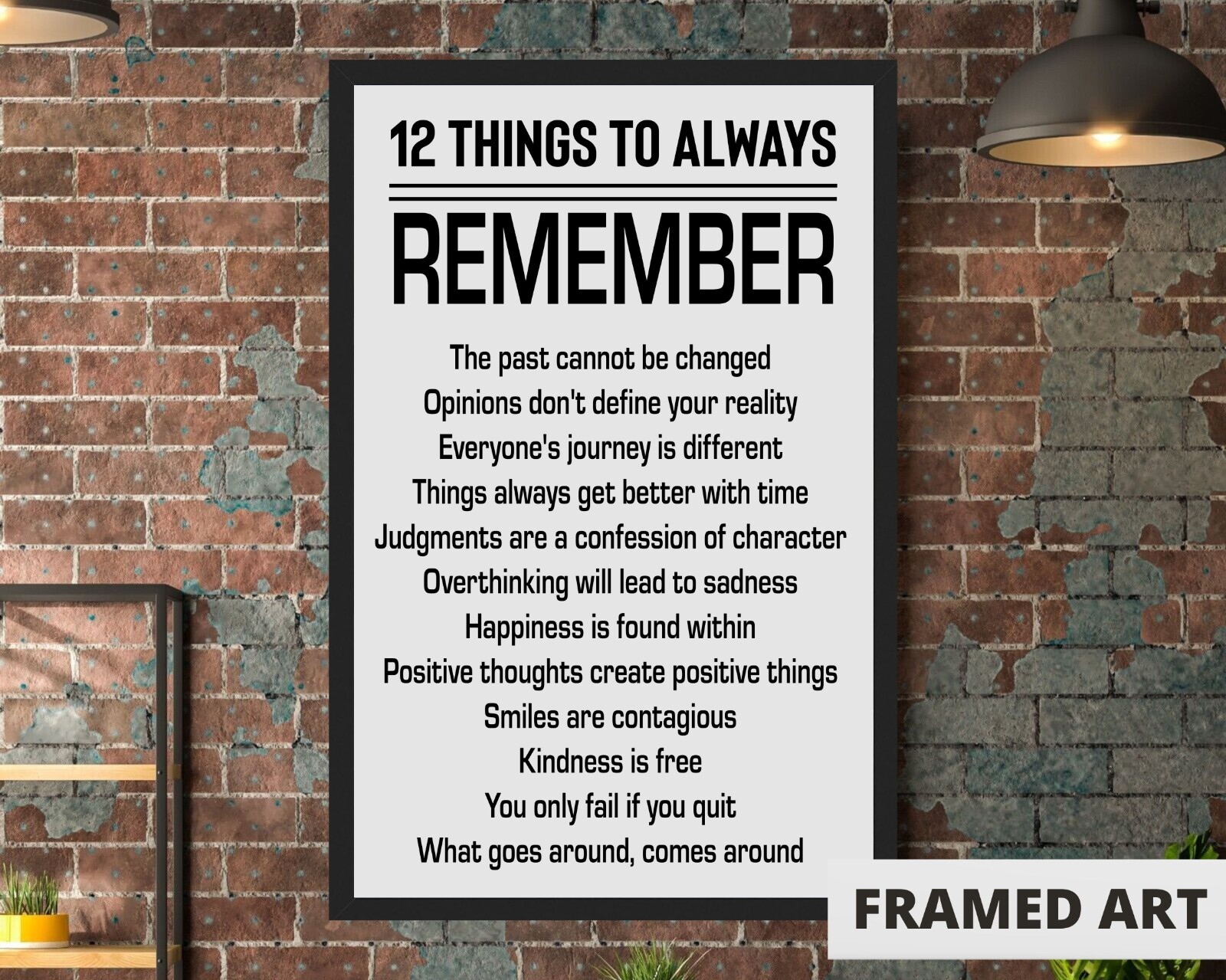 Framed 11×17″ Inspirational Quotes Motivational Poster Home Office Decor