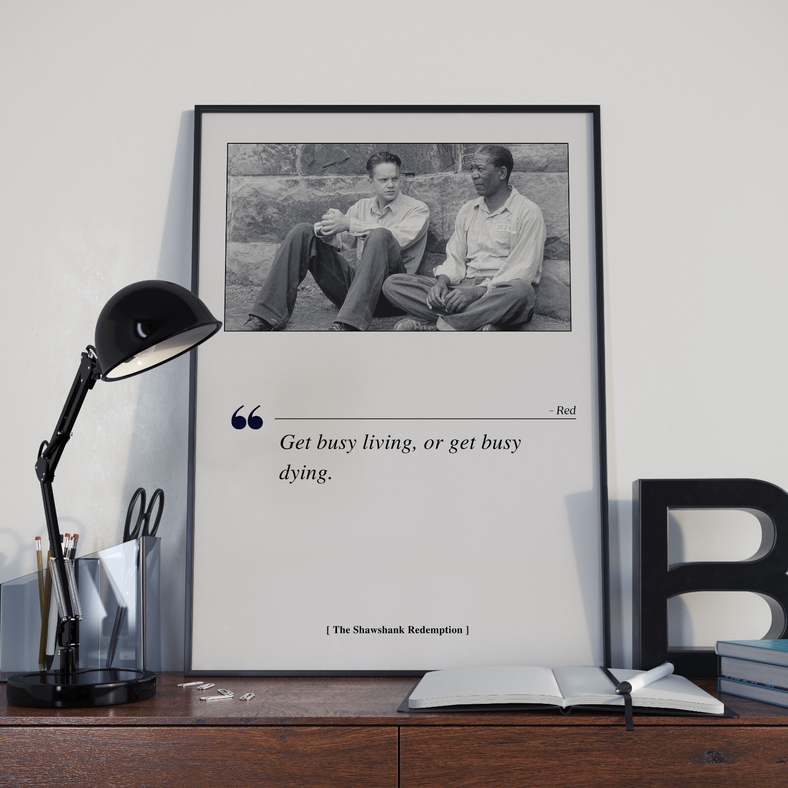 The Shawshank Redemption Movie Poster Print, Movie Quote – Unframed
