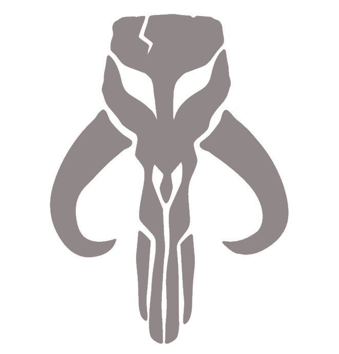 MANDALORIAN MYTHOSAUR SKULL, STAR WARS Decal Stickers for Cars, Windows, Laptops
