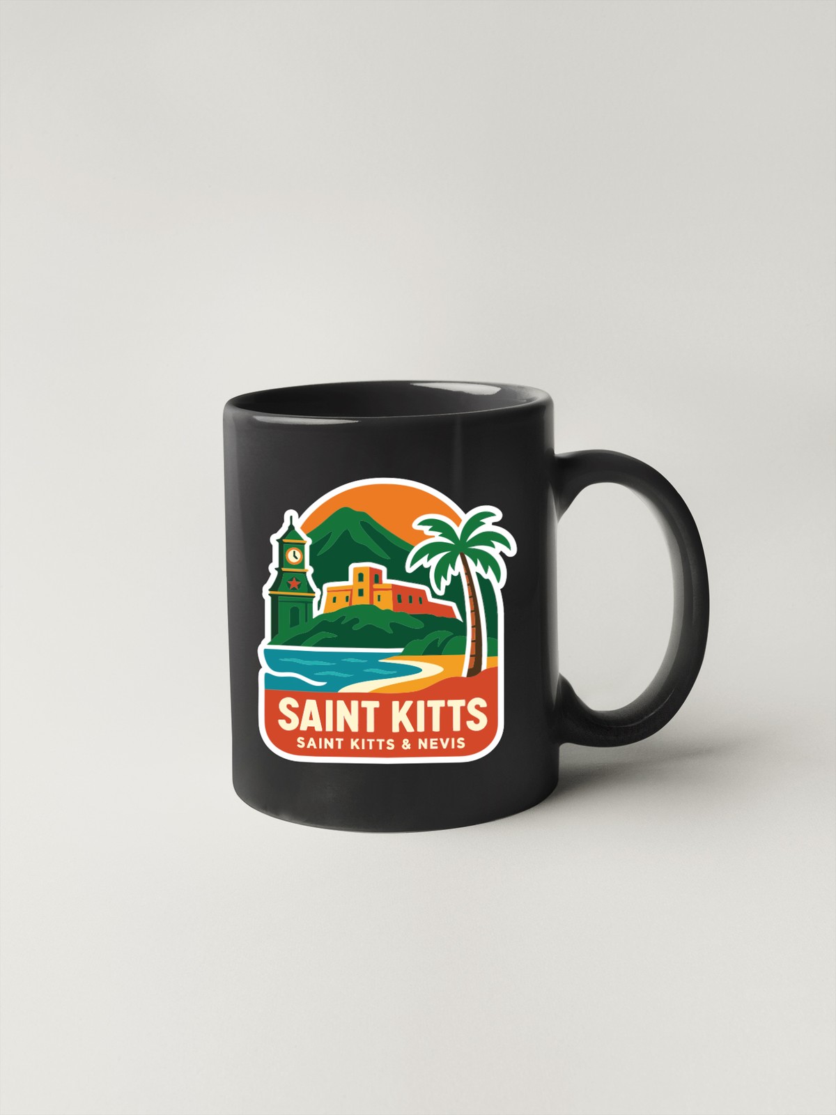 Saint Kitts Saint Kitts and Nevis Sticker Decal Vinyl Die-Cut City Skyline