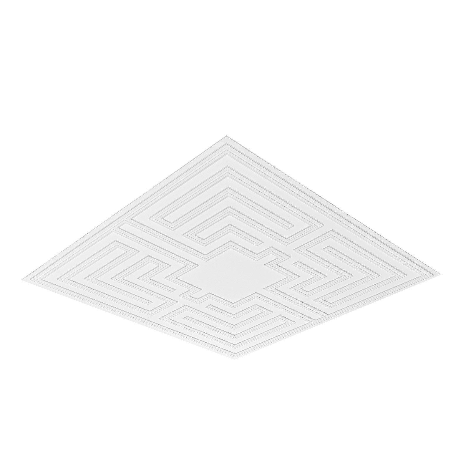 Ceiling Tiles 12-Pack 24 x 24 in PVC Easy Installation White Echo Pattern