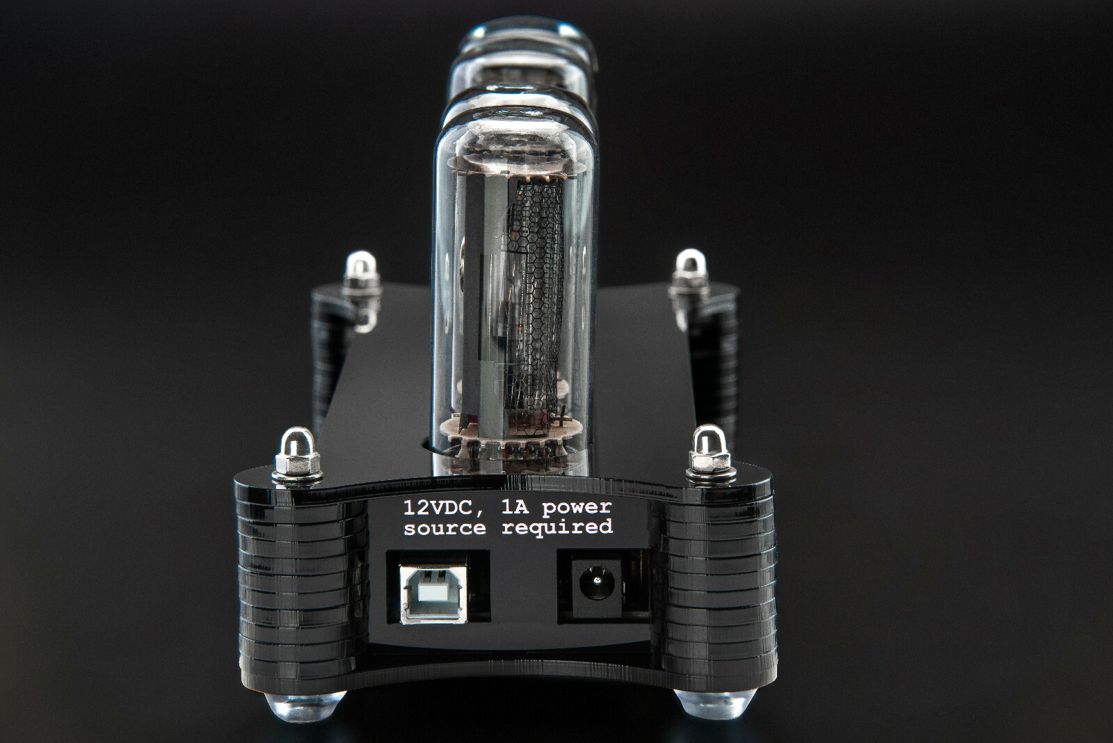 IN-18 Arduino Shield Nixie Tubes Clock Stylish Black Acrylic Case [Tubes option]