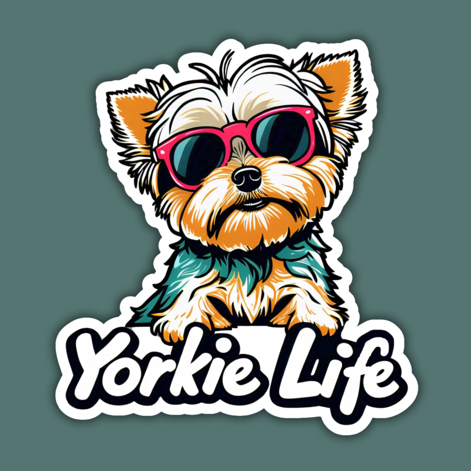 Yorkie Life Yorkshire Terrier Cute Dog Breed Cute 3″ Vinyl Laminated Sticker