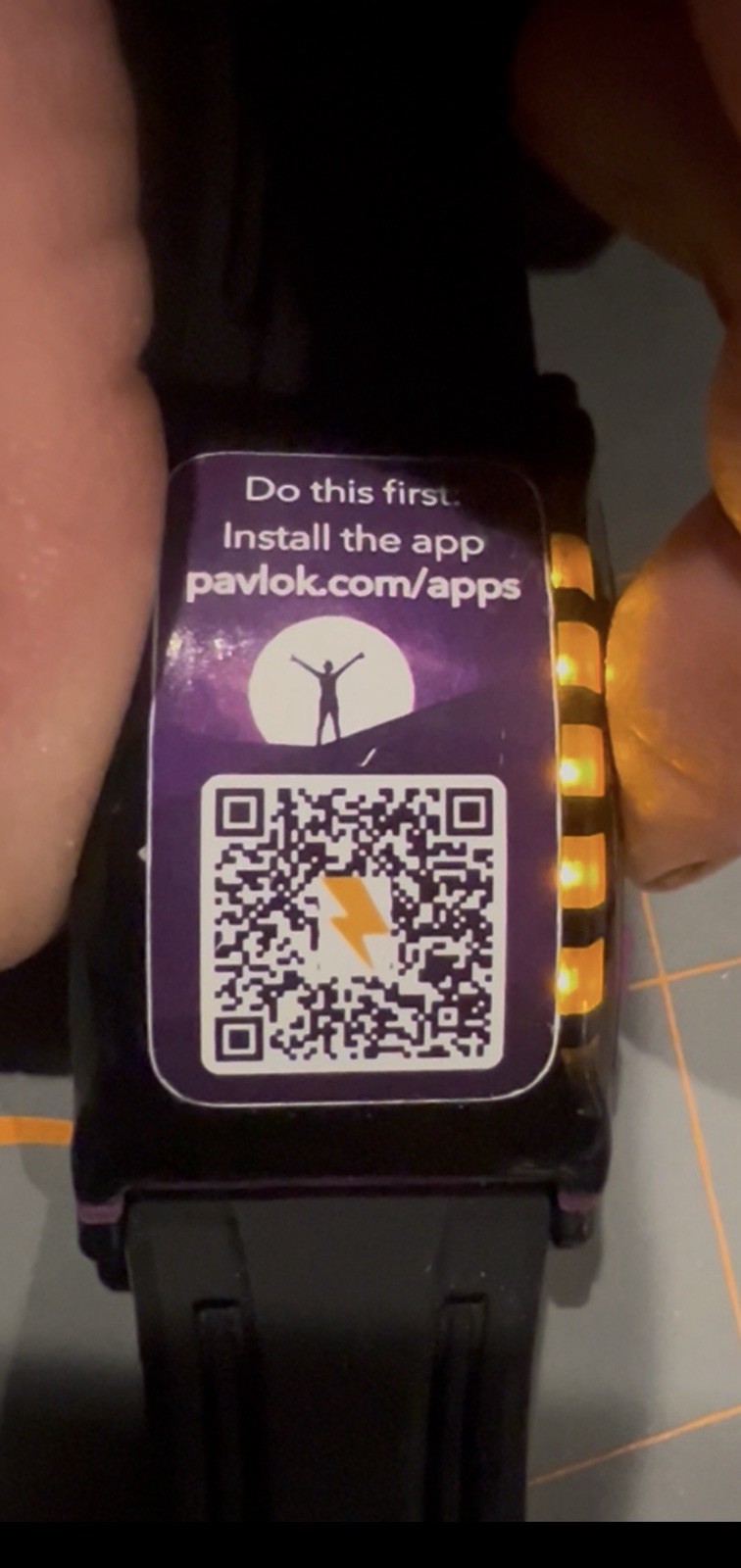 Pavlok Shock Clock 3 Black Purple Silicone Strap Alarm Signal for Adults