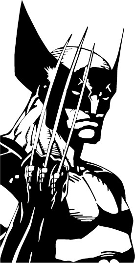 Comics X-Men Logan Wolverine, White, 8.5×4.5″ Die Cut Vinyl Decal