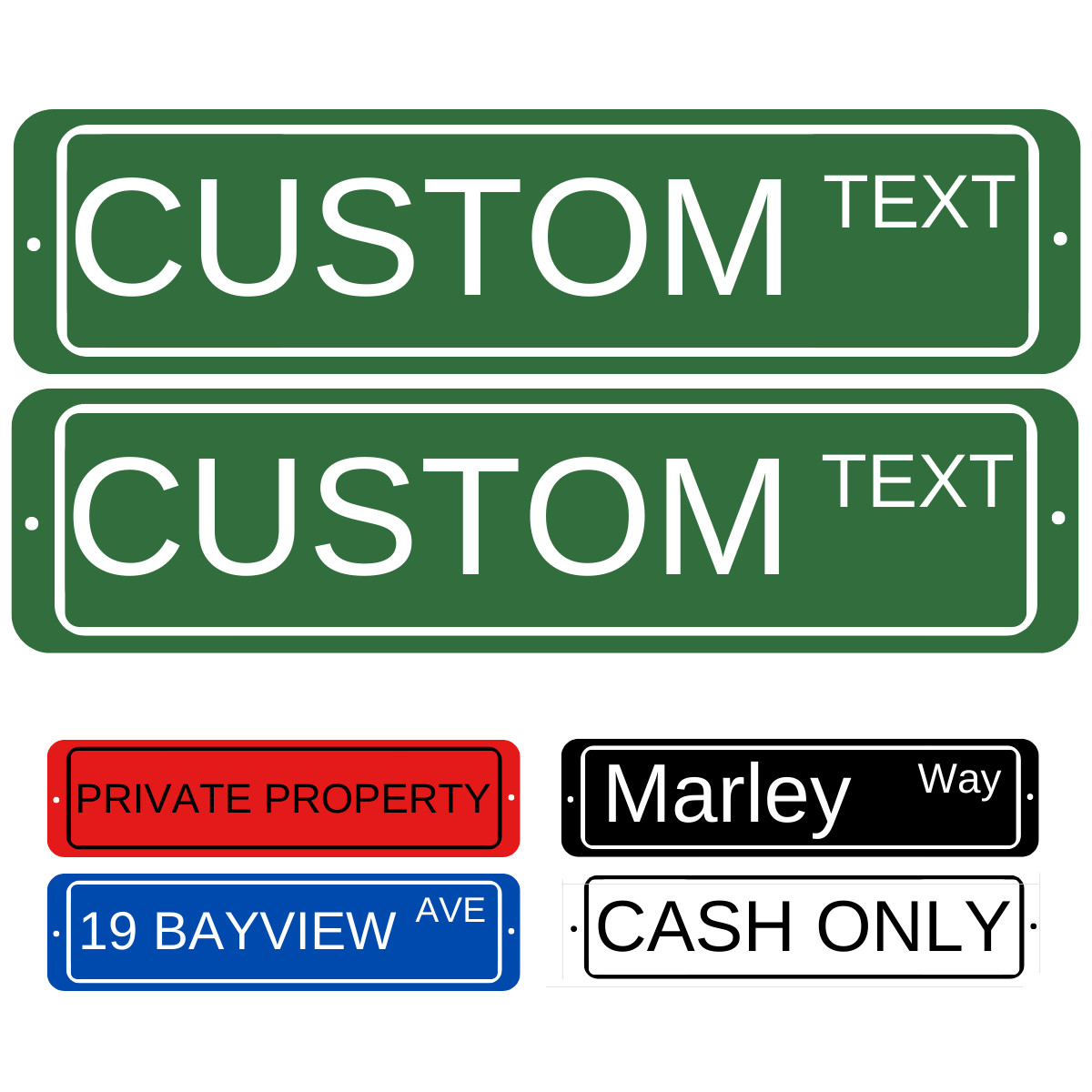 Custom Holiday Gift Outdoor/Indoor Personalized Street Signs (2 Size/Multicolors