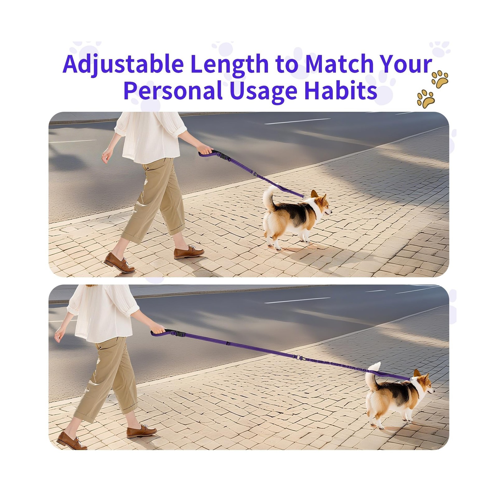 Kazazoo Hands-Free Dog Leash with 6-9FT Adjustable Length – Heavy D… Fast Ship