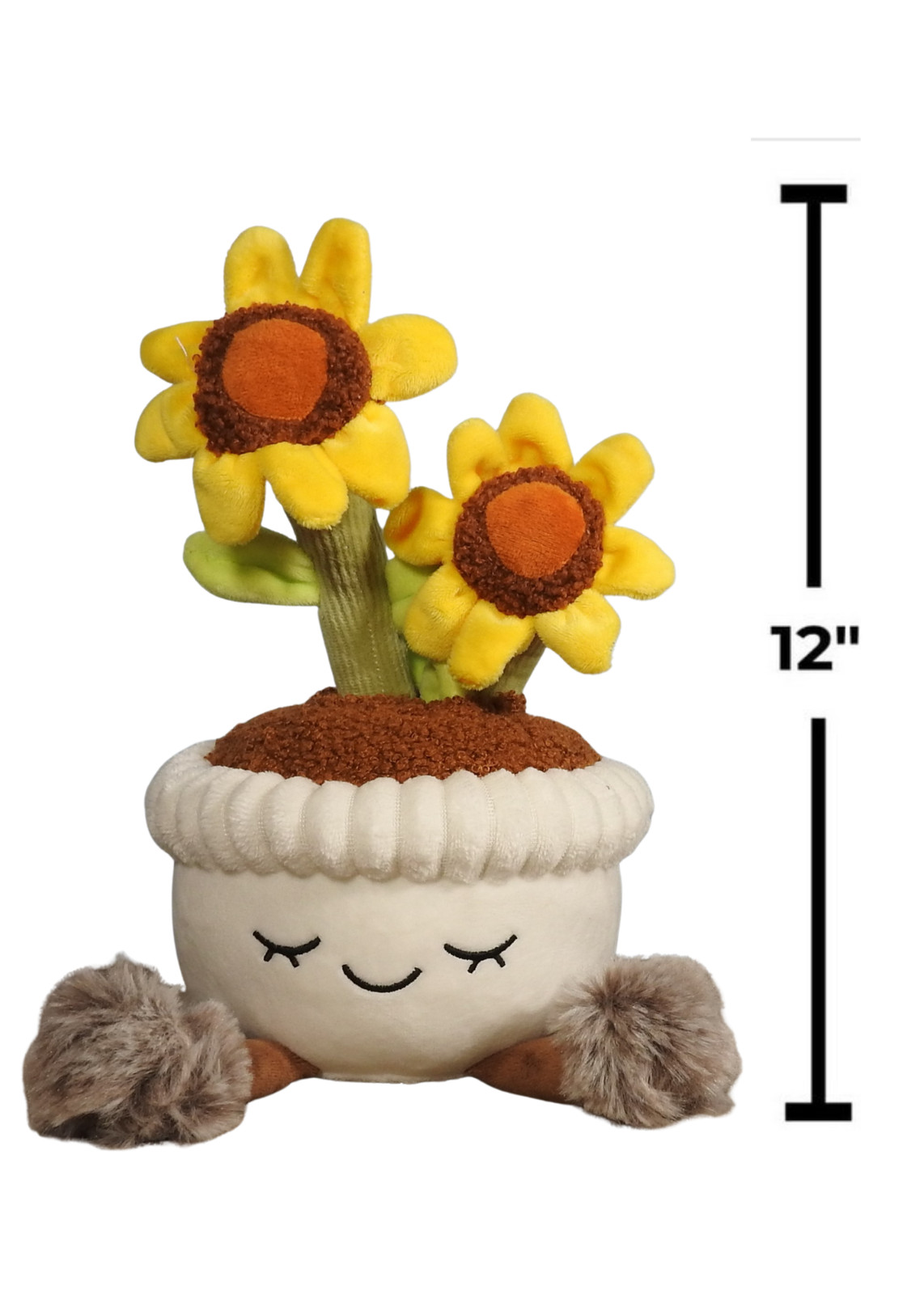 Plush Plant Decor, Soft Faux Houseplant, Cute Stuffed Plant for Home & Office, C